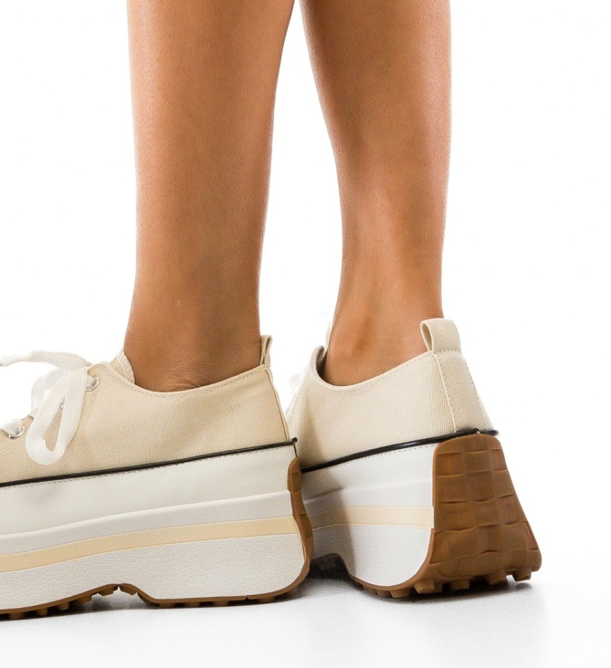 Sneakers dama Marble Bej - Img 5