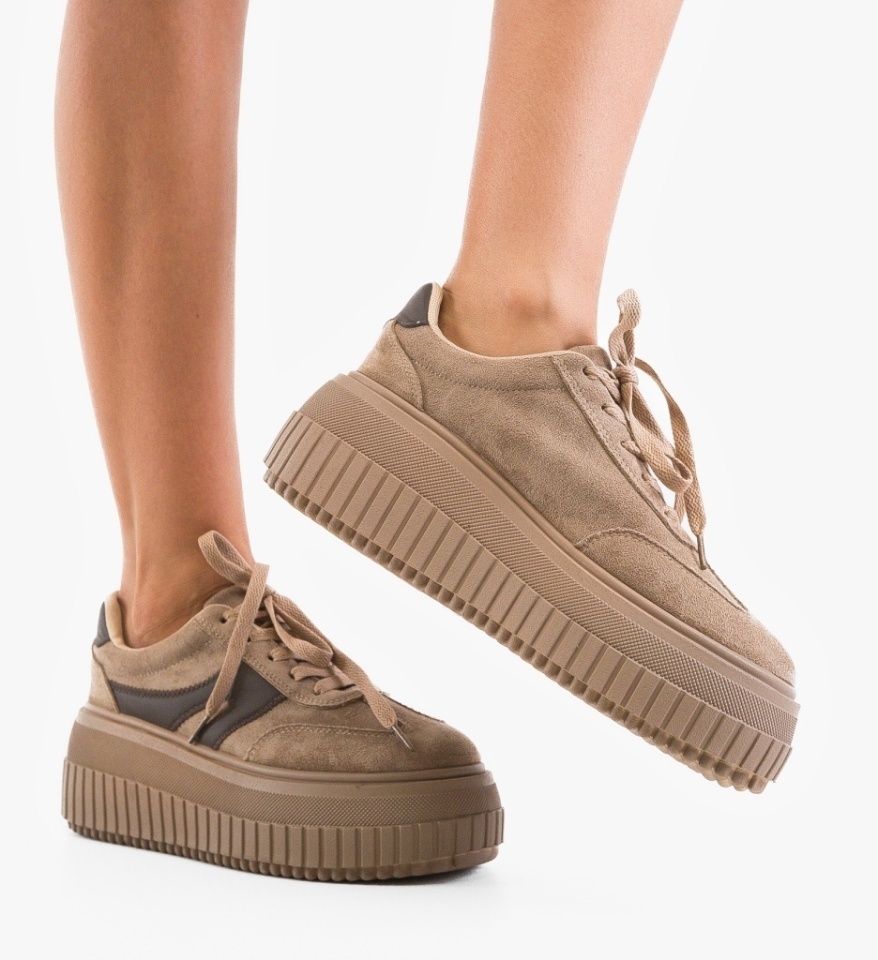 Sneakers dama Medra Khaki - Img 4