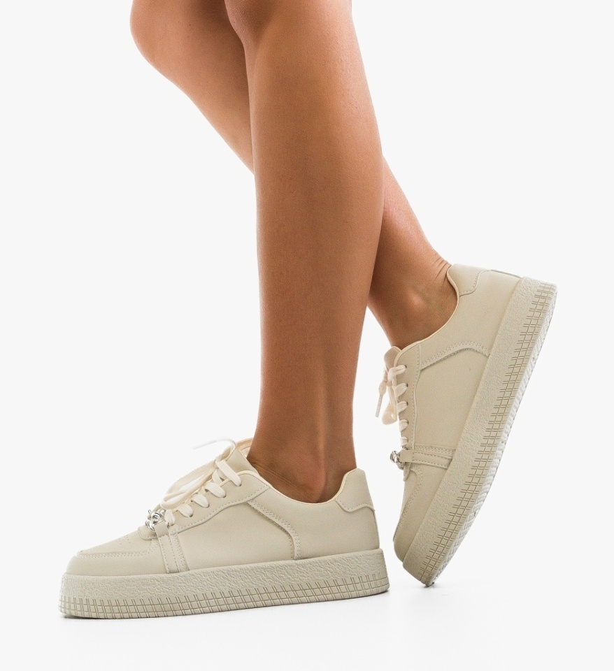 Sneakers dama Myrga Bej - Img 6