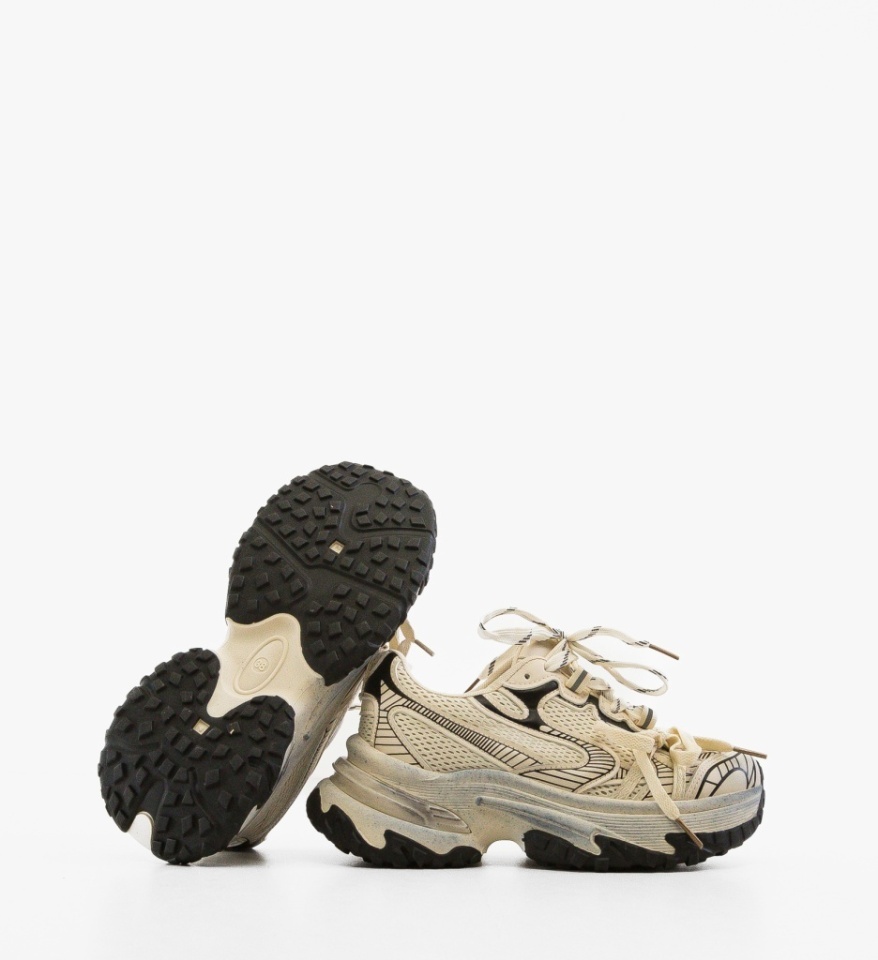 Sneakers dama Rarrw Bej - Img 3
