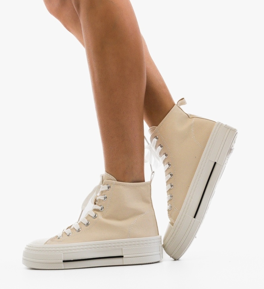 Sneakers dama Sketty Bej - Img 2