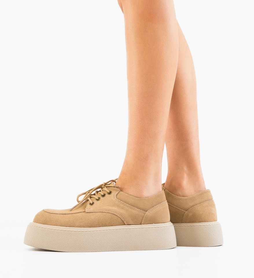 Sneakers dama Sweep Bej - Img 7