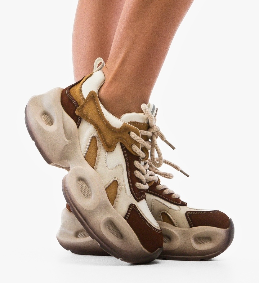 Sneakers dama Topaz Bej 2 - Img 4