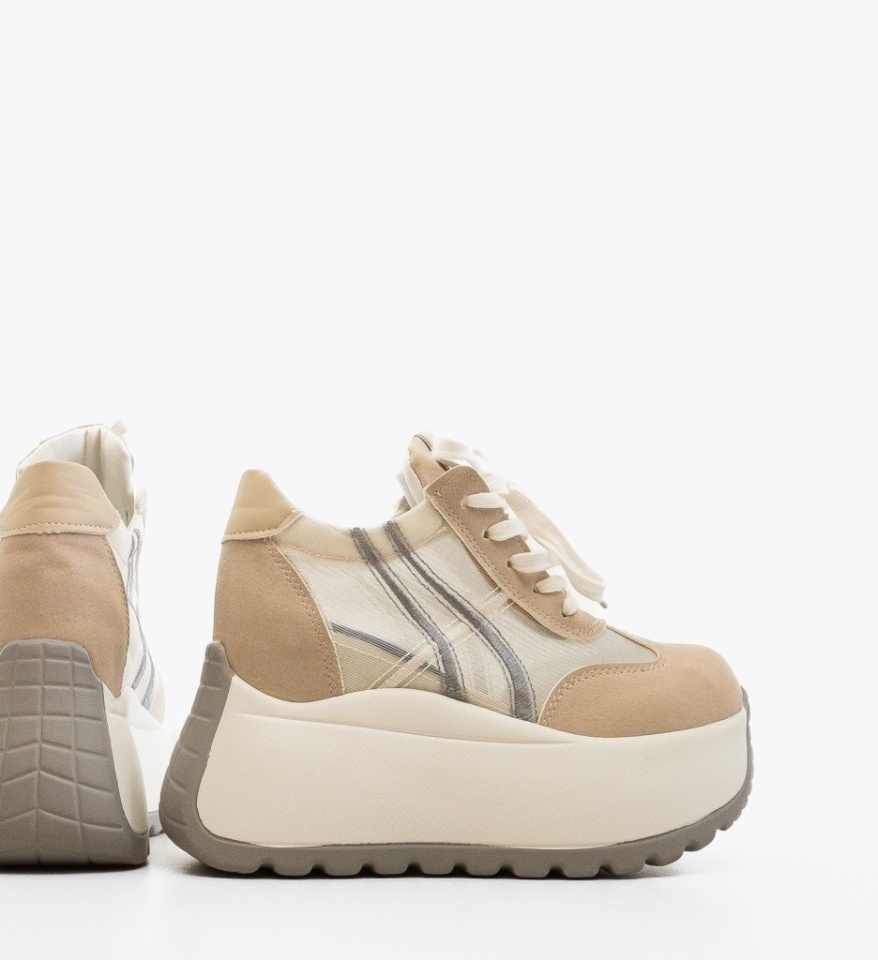 Sneakers dama Torina Bej - Img 3