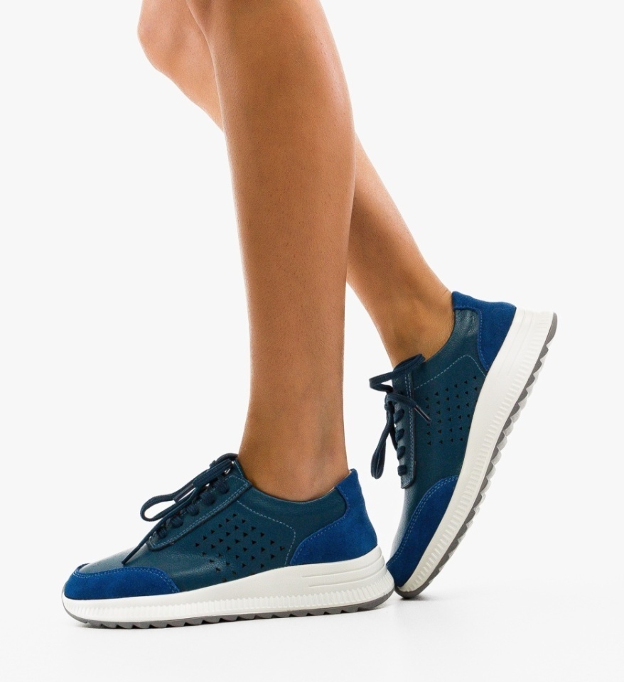 Sneakers dama Trybary Albastri - Img 2