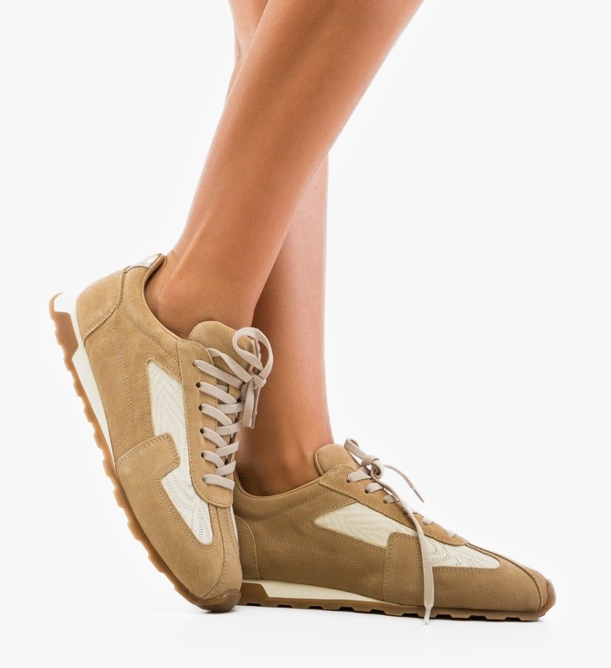 Sneakersi dama dama Leos Bej - Img 5