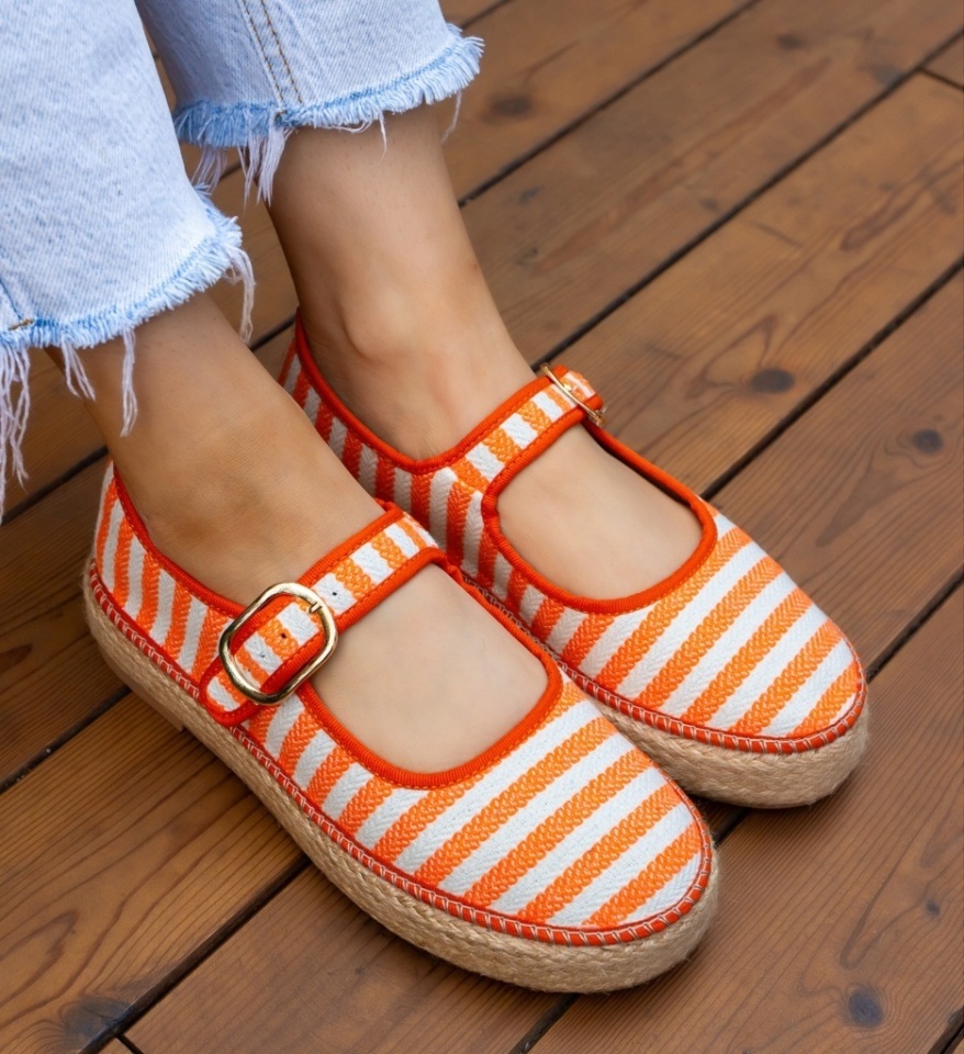 Espadrile dama Gamny Portocalii - Img 6