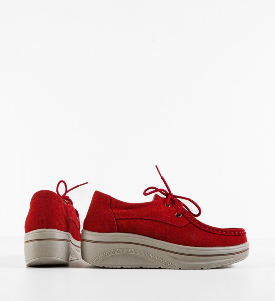 Pantofi Casual Auron Rosii - Img 2