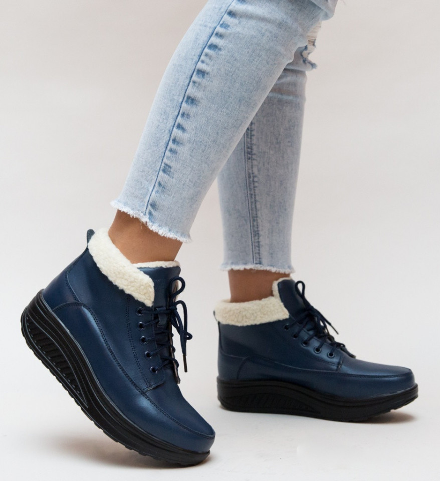 Pantofi Casual Blind Bleu 2 - Img 2