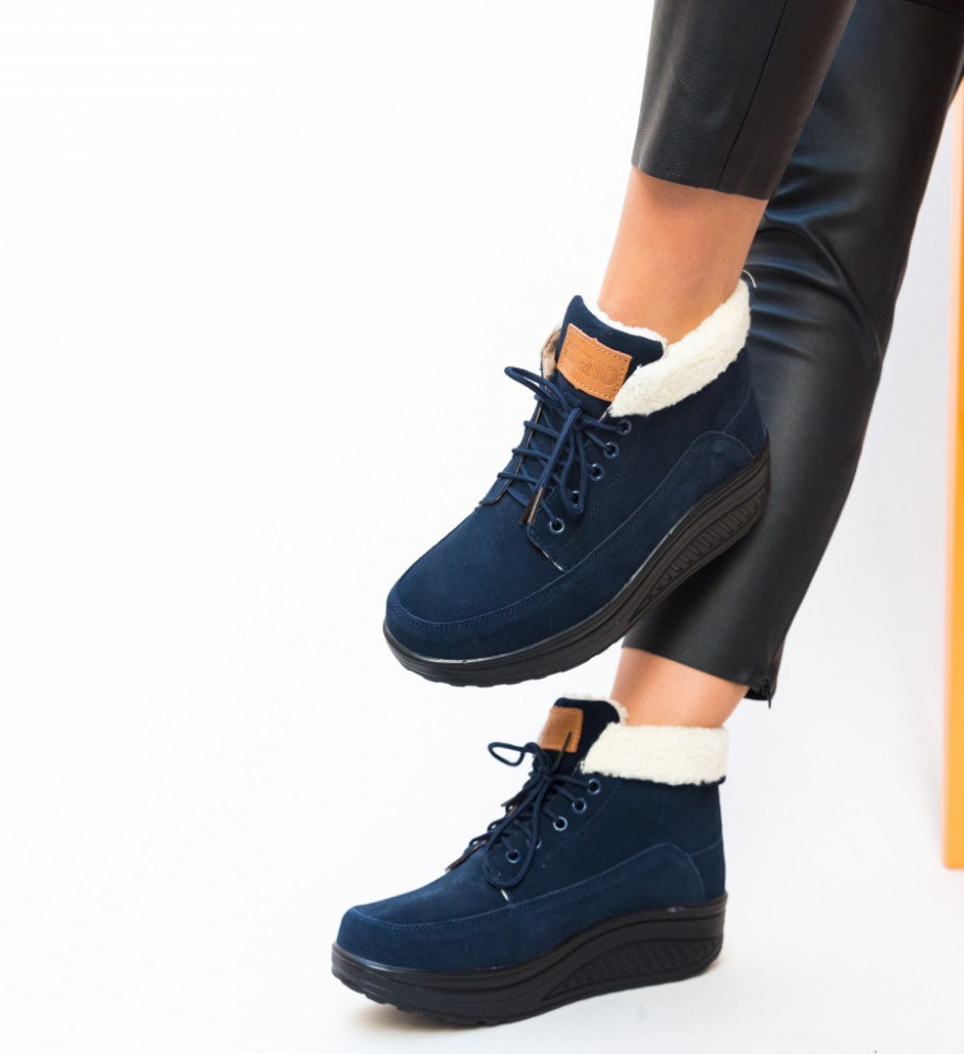 Pantofi Casual Blind Bleumarin - Img 4