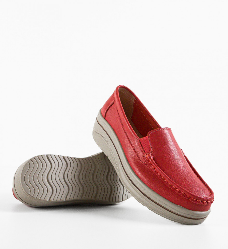 Pantofi Casual Brienne Rosii - Img 3