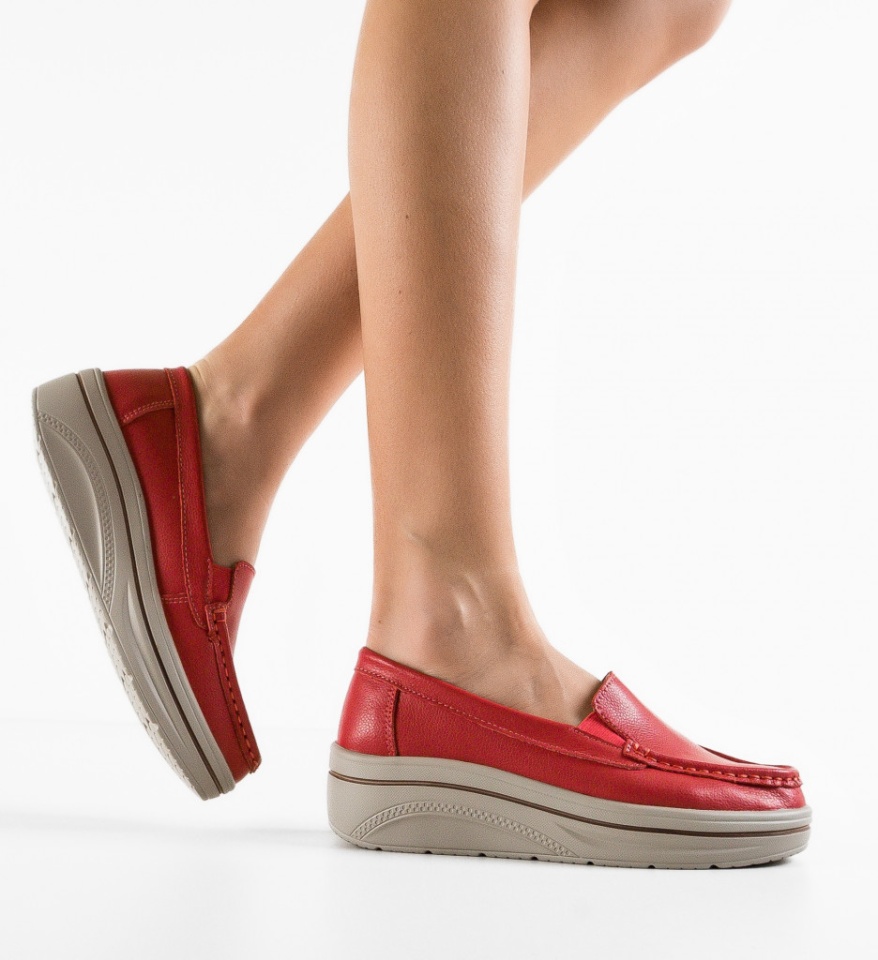Pantofi Casual Brienne Rosii - Img 8