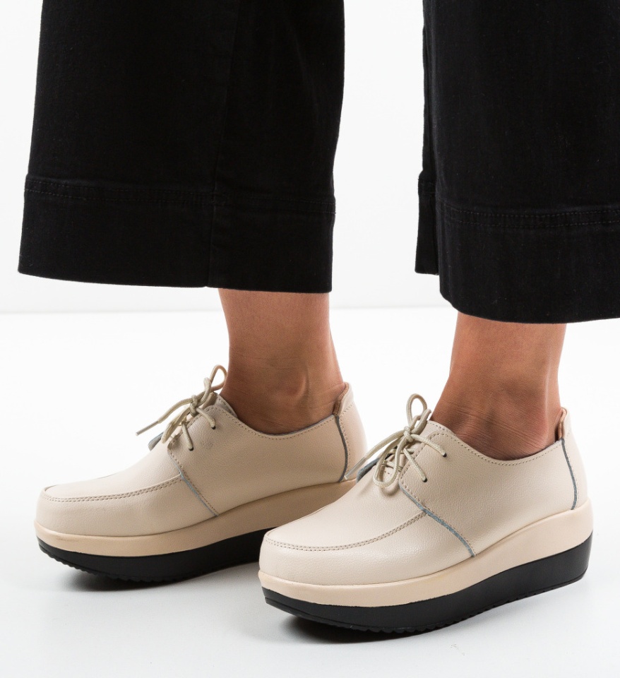 Pantofi Casual Creamt Bej - Img 10