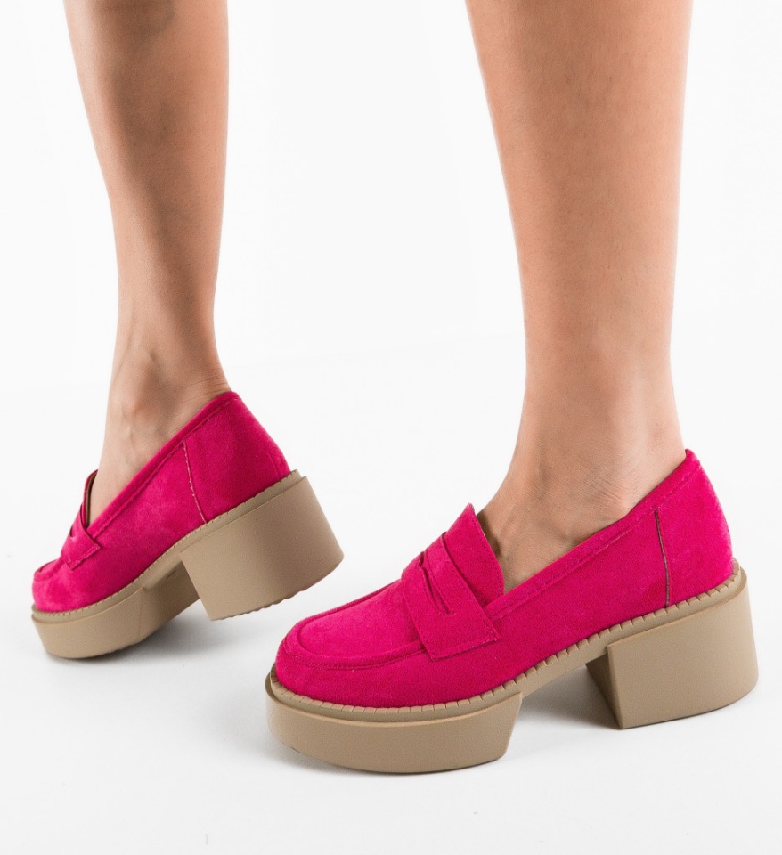 Pantofi Casual dama Atein Fuchsia - Img 4