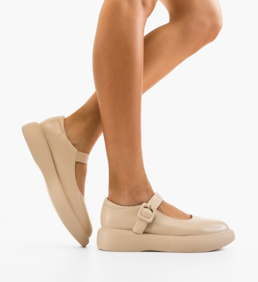 Pantofi Casual dama Eomer Bej - Img 5