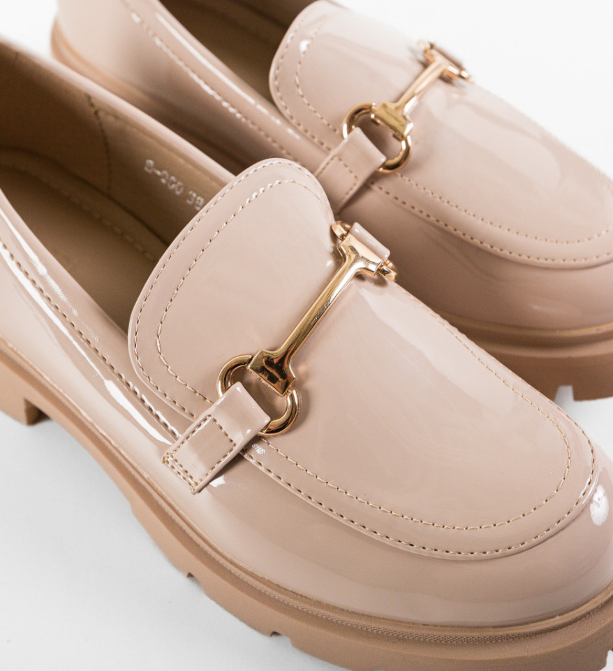 Pantofi Casual dama Gobba Bej - Img 5