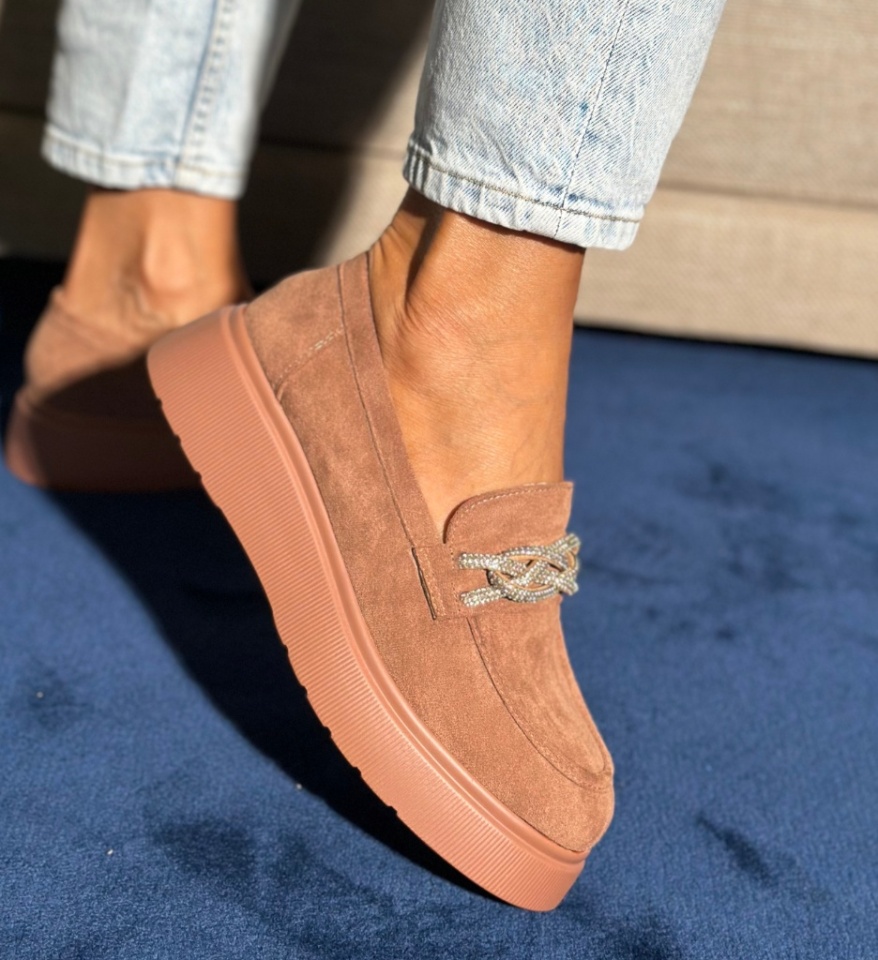 Pantofi Casual dama Hallel Camel - Img 5