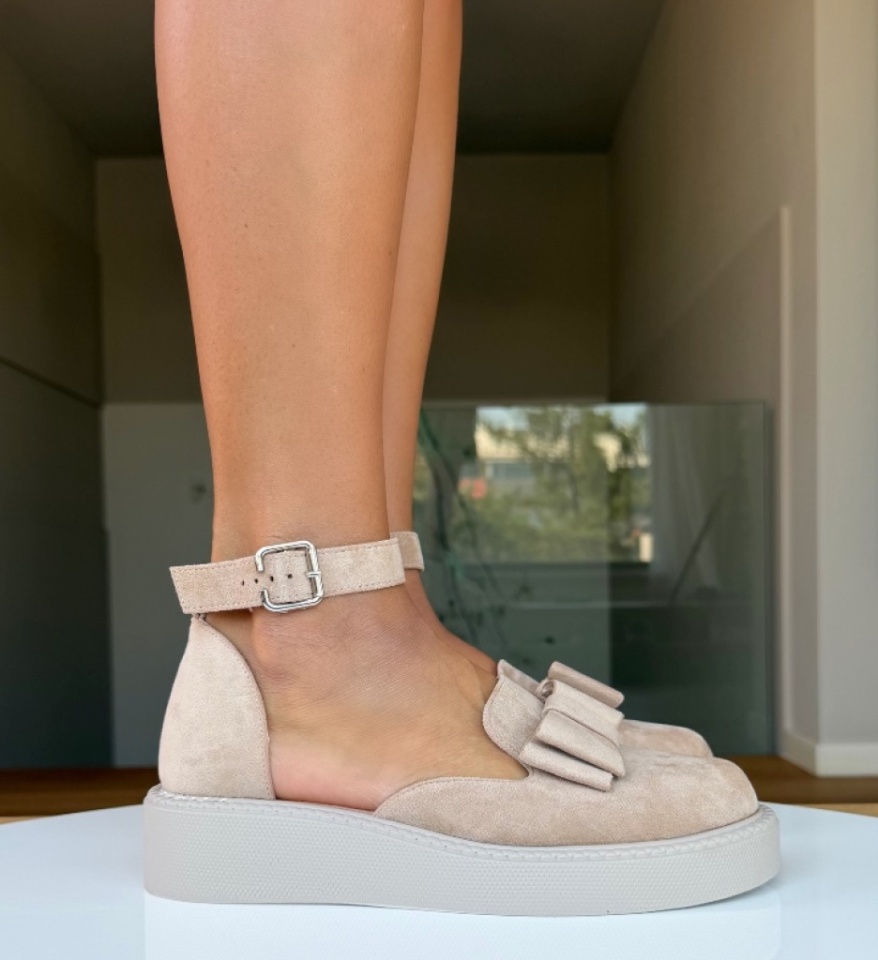 Pantofi Casual dama Hammbe Bej - Img 8