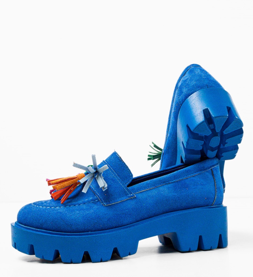Pantofi Casual dama Kuciure Albastri - Img 11
