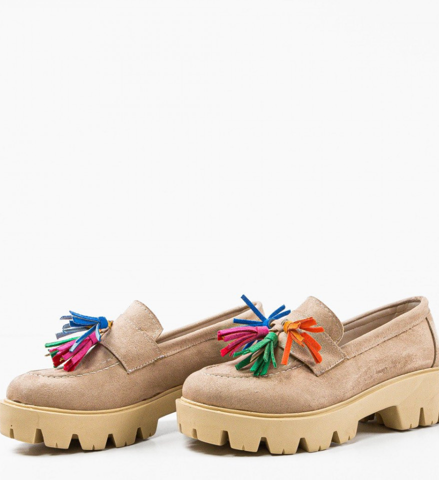 Pantofi Casual dama Kuciure Bej - Img 2