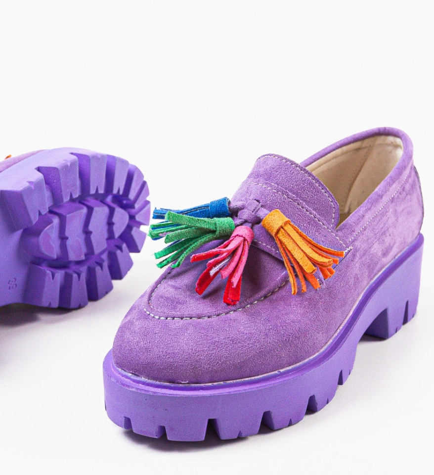Pantofi Casual dama Kuciure Mov - Img 10