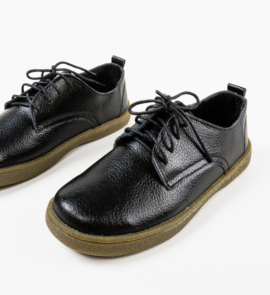 Pantofi casual dama Lactose Negri - Img 2