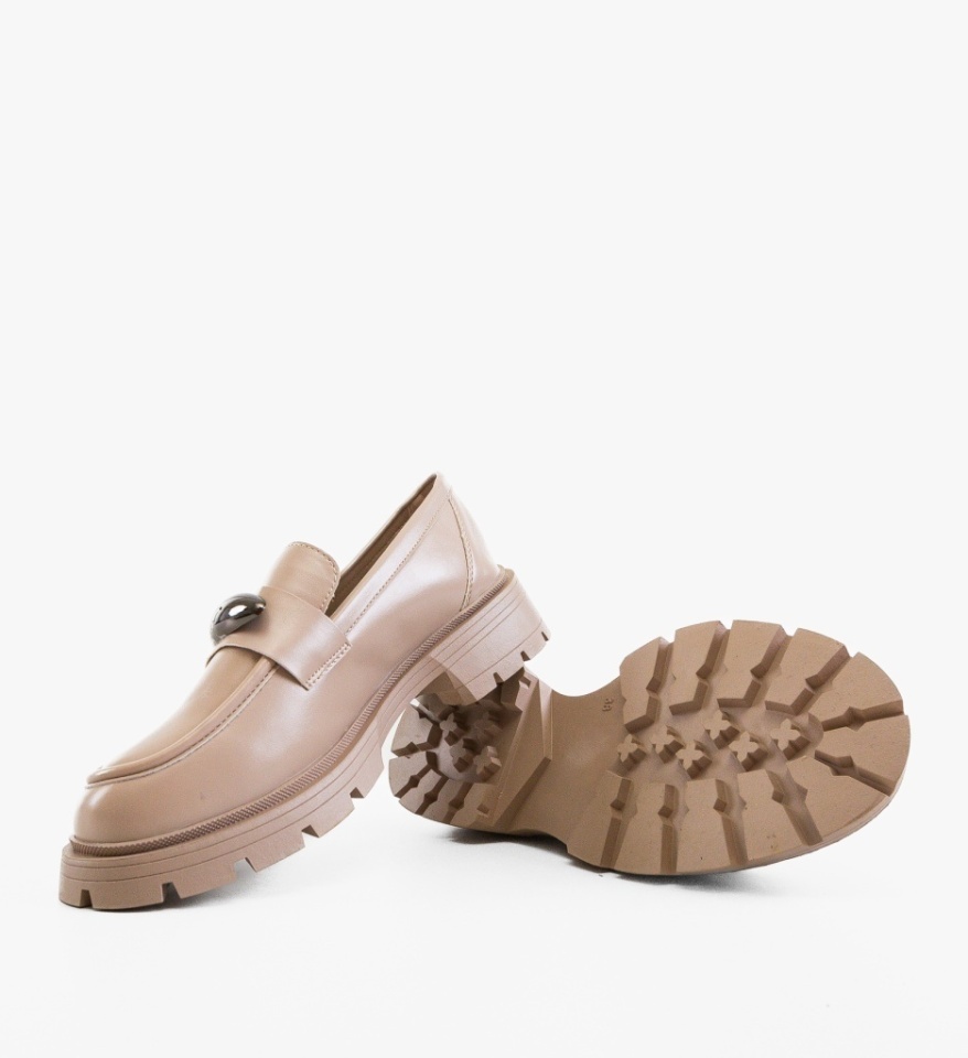 Pantofi casual dama Torant Bej - Img 2