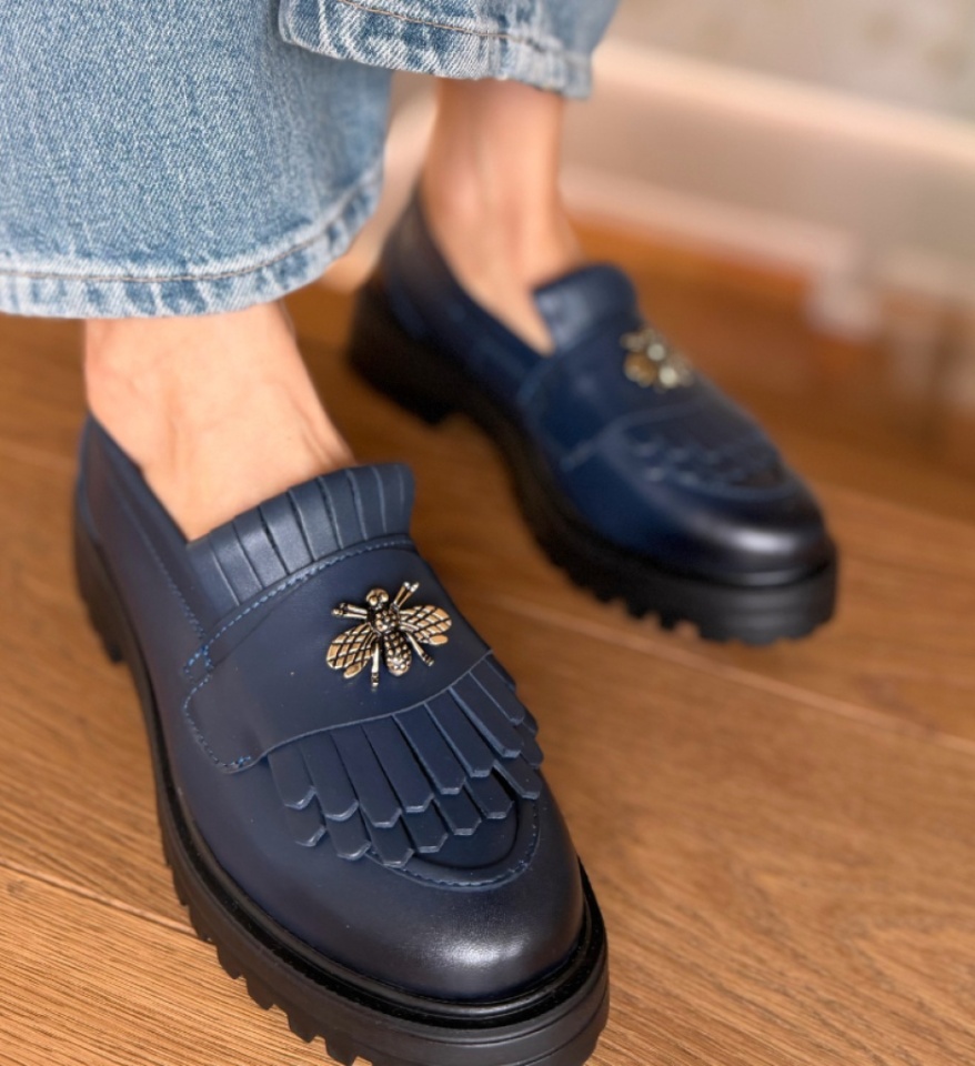 Pantofi casual dama Zenin Bleumarin - Img 9
