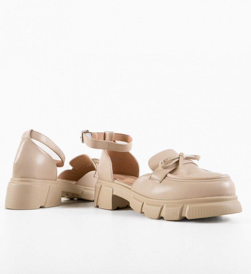 Pantofi casual Dorina Bej - Img 3