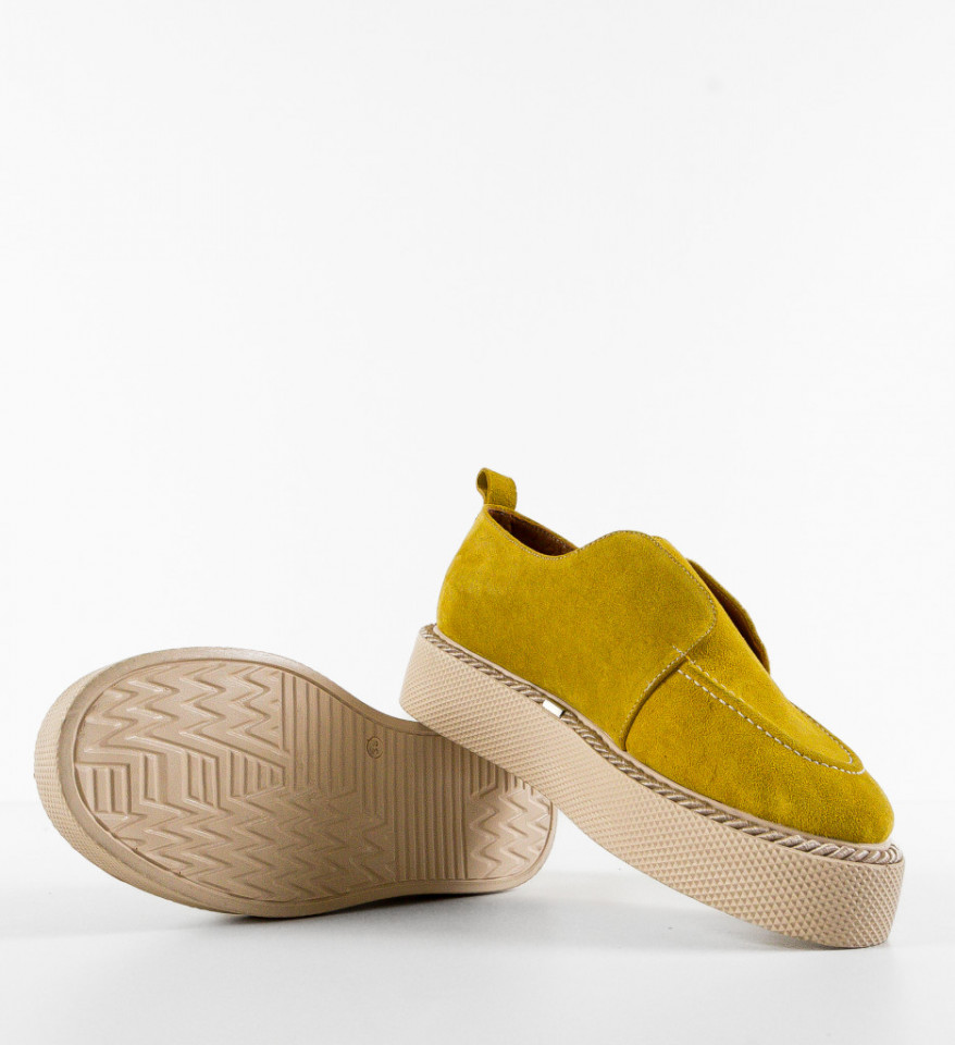 Pantofi Casual Hanter Galbeni - Img 4