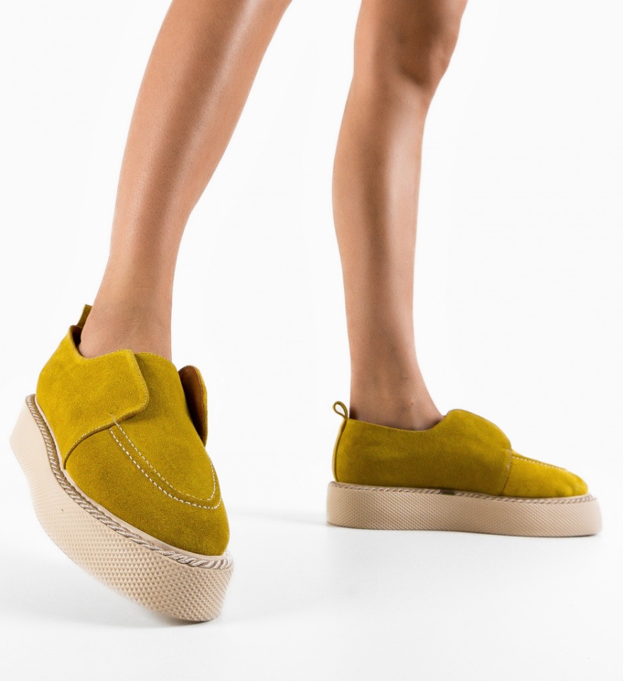 Pantofi Casual Hanter Galbeni - Img 6