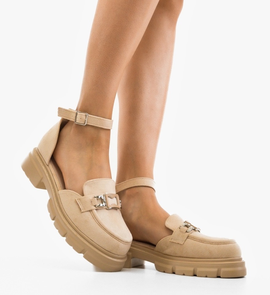 Pantofi Casual Juliet Bej - Img 5