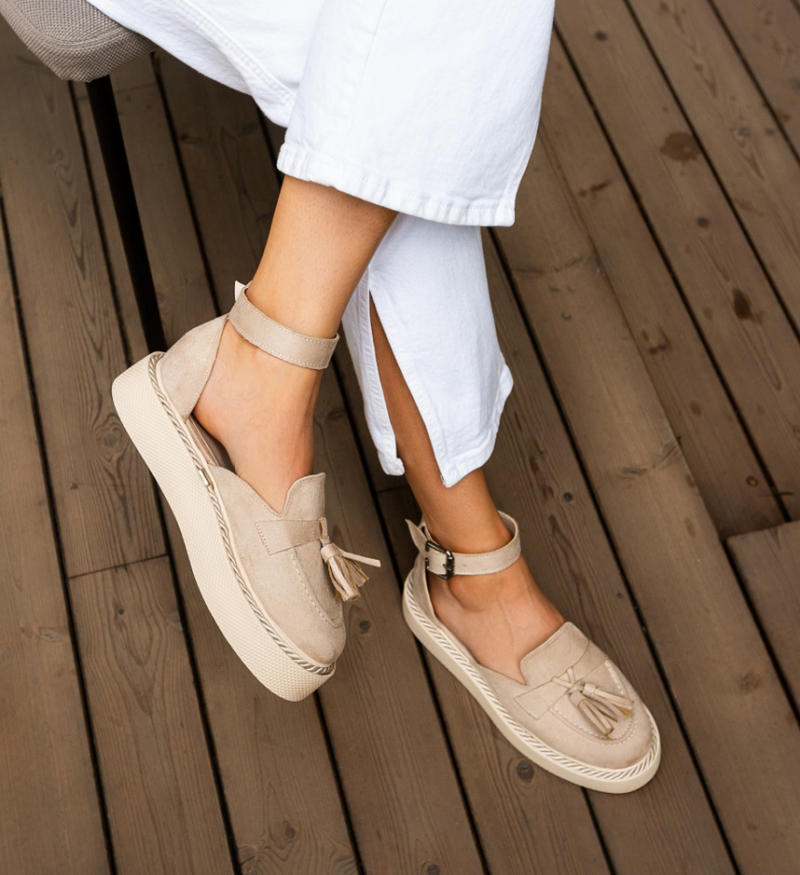 Pantofi Casual Kalin Bej - Img 3