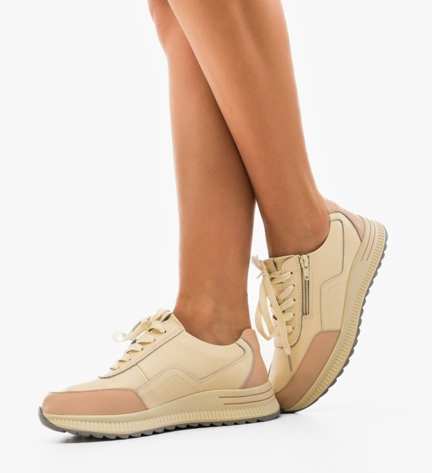 Pantofi Casual Koalka Bej 3 - Img 2