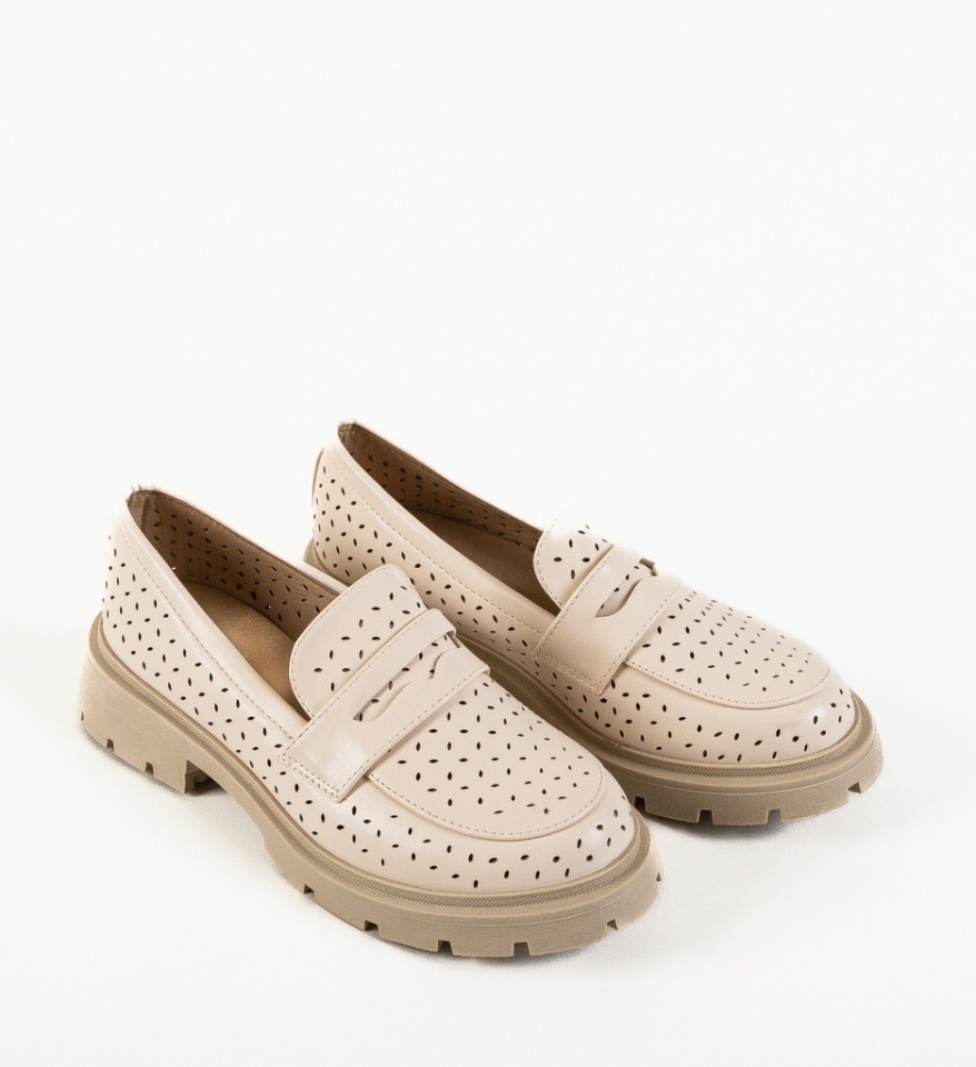 Pantofi Casual Krato Bej - Img 3