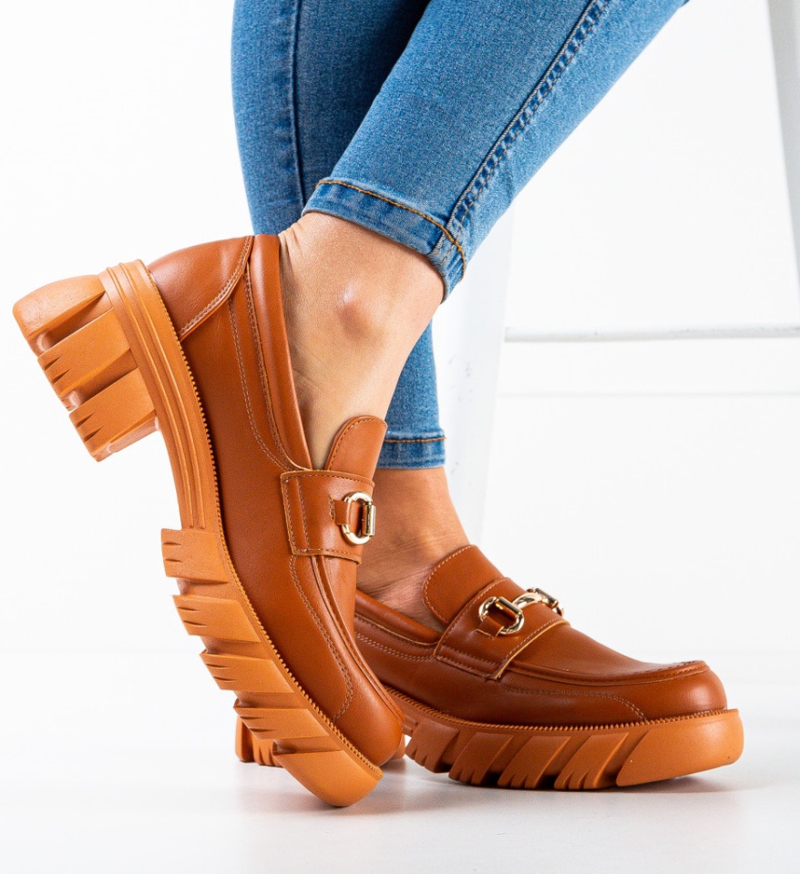 Pantofi casual Kylie Camel - Img 5