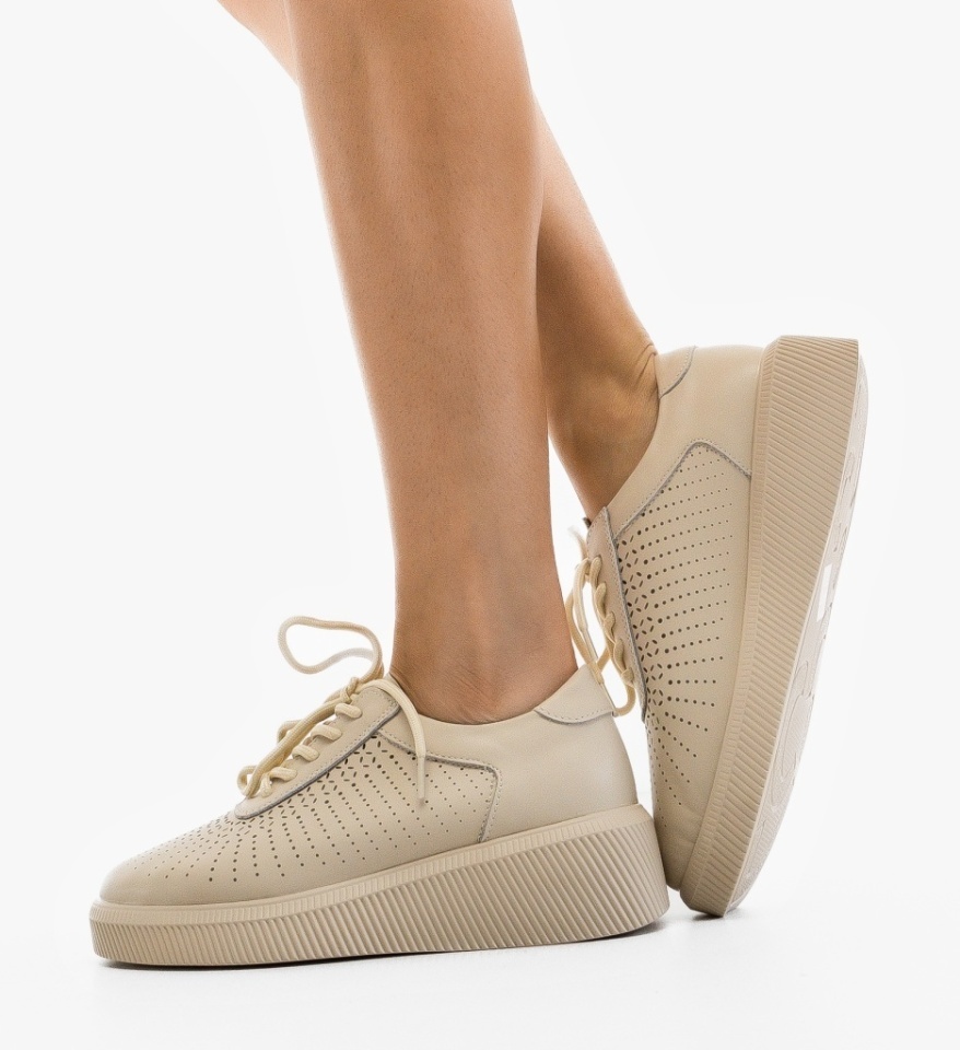 Pantofi Casual Lehe Bej - Img 2
