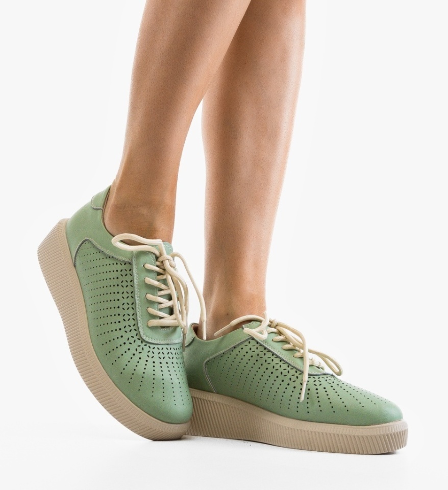 Pantofi Casual Lehe Verzi - Img 4