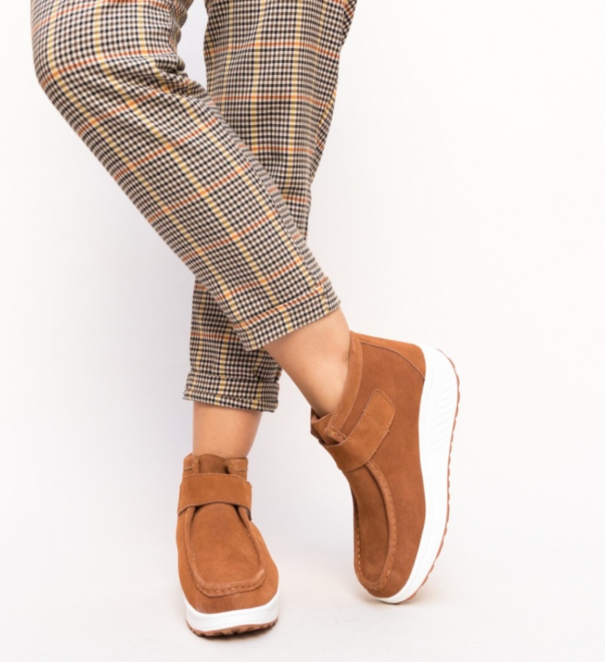 Pantofi Casual Misha Camel - Img 11