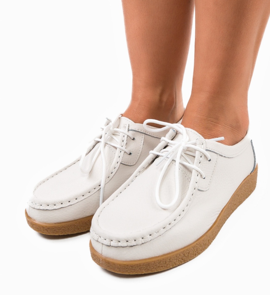 Pantofi Casual Neca Albi - Img 3