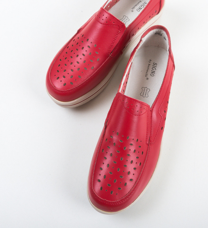 Pantofi Casual Olifram Rosii - Img 10