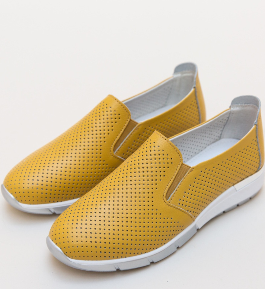Pantofi Casual Pufine Galbeni - Img 10