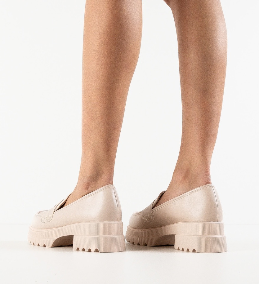 Pantofi Casual Tess Bej - Img 5