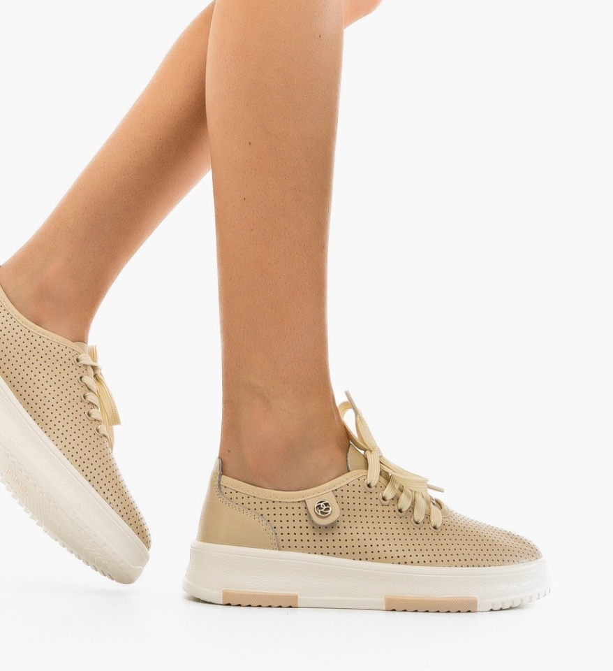 Pantofi Casual Ygrysha Bej - Img 6