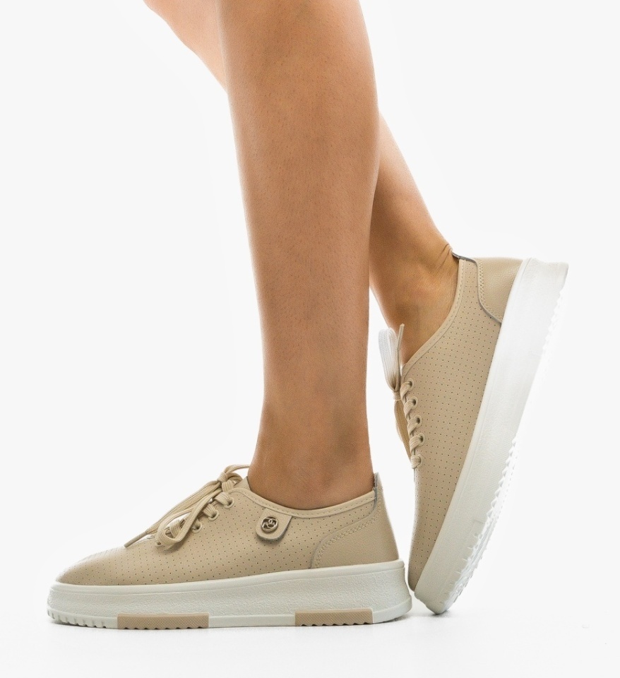 Pantofi Casual Ygrysha Bej - Img 11