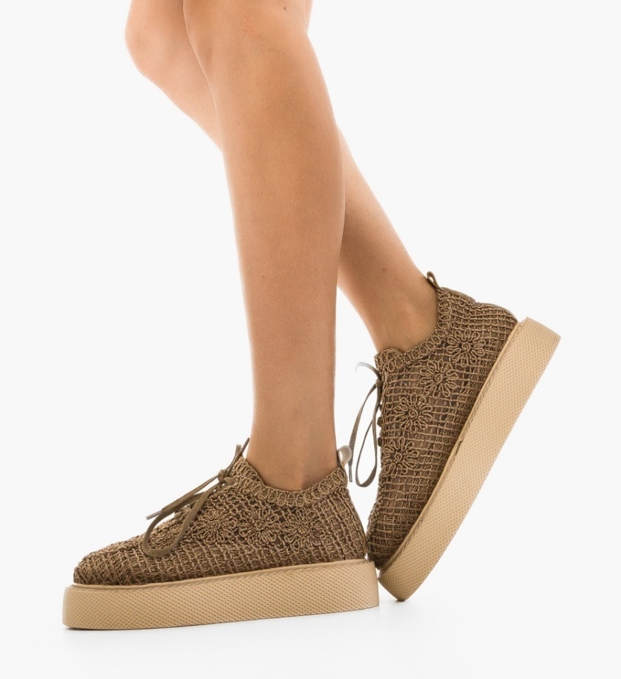 Pantofi Casual Ystory Khaki 3 - Img 5