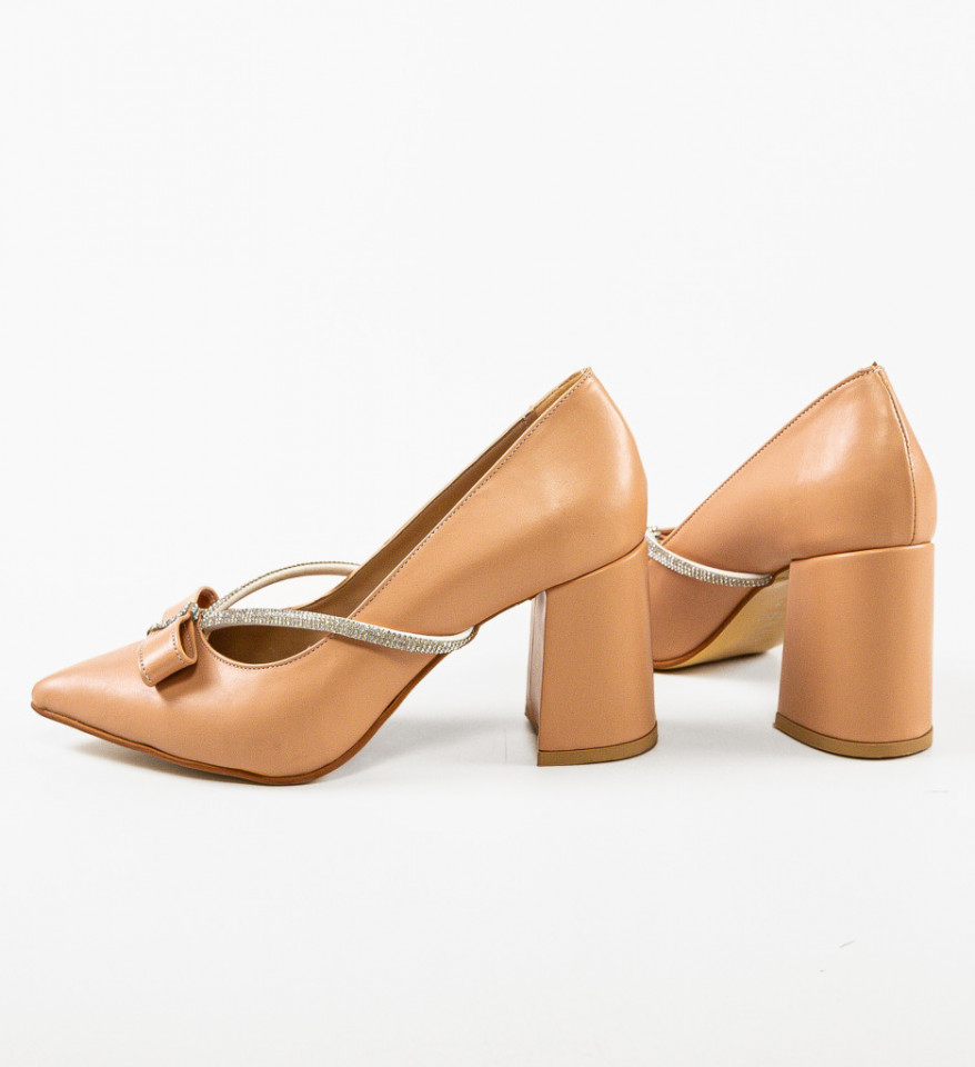 Pantofi cu toc Nynut Nude - Img 4