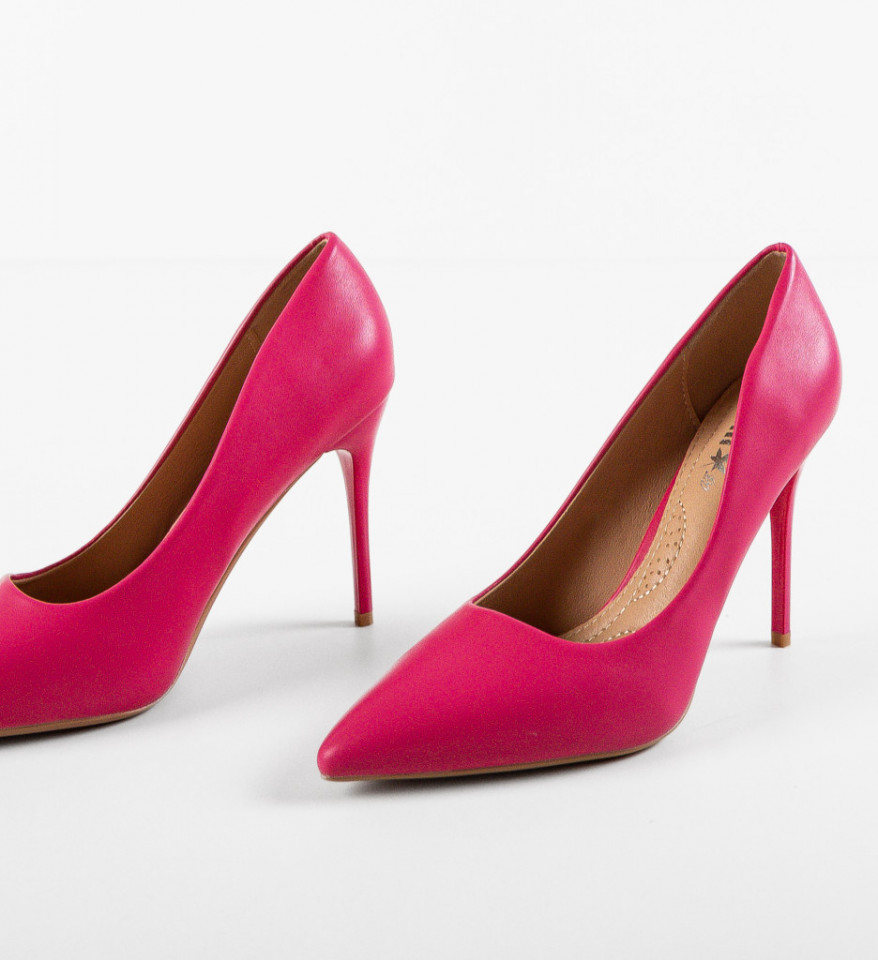 Pantofi cu toc Oknam Fuchsia - Img 2