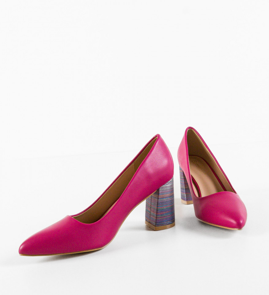 Pantofi cu toc Tuka Fuchsia - Img 4