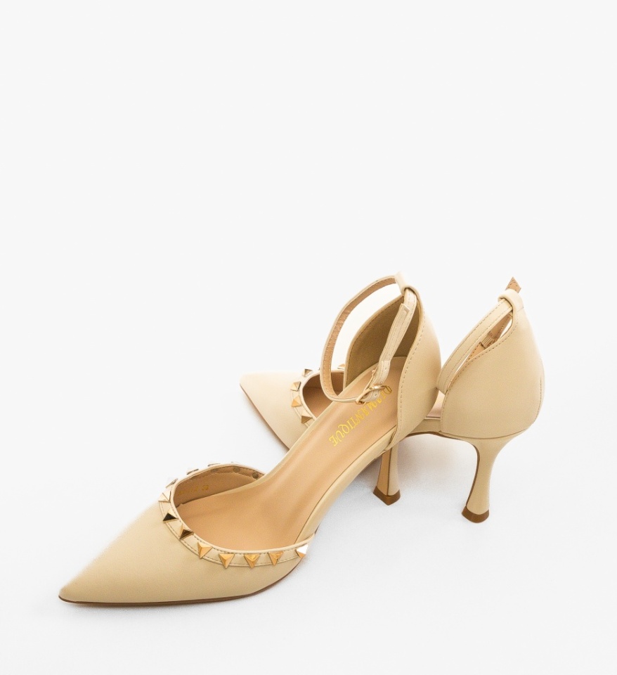 Pantofi dama Bashe Bej - Img 2